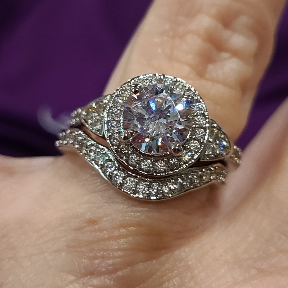 Diamond Simulant Bridal Set